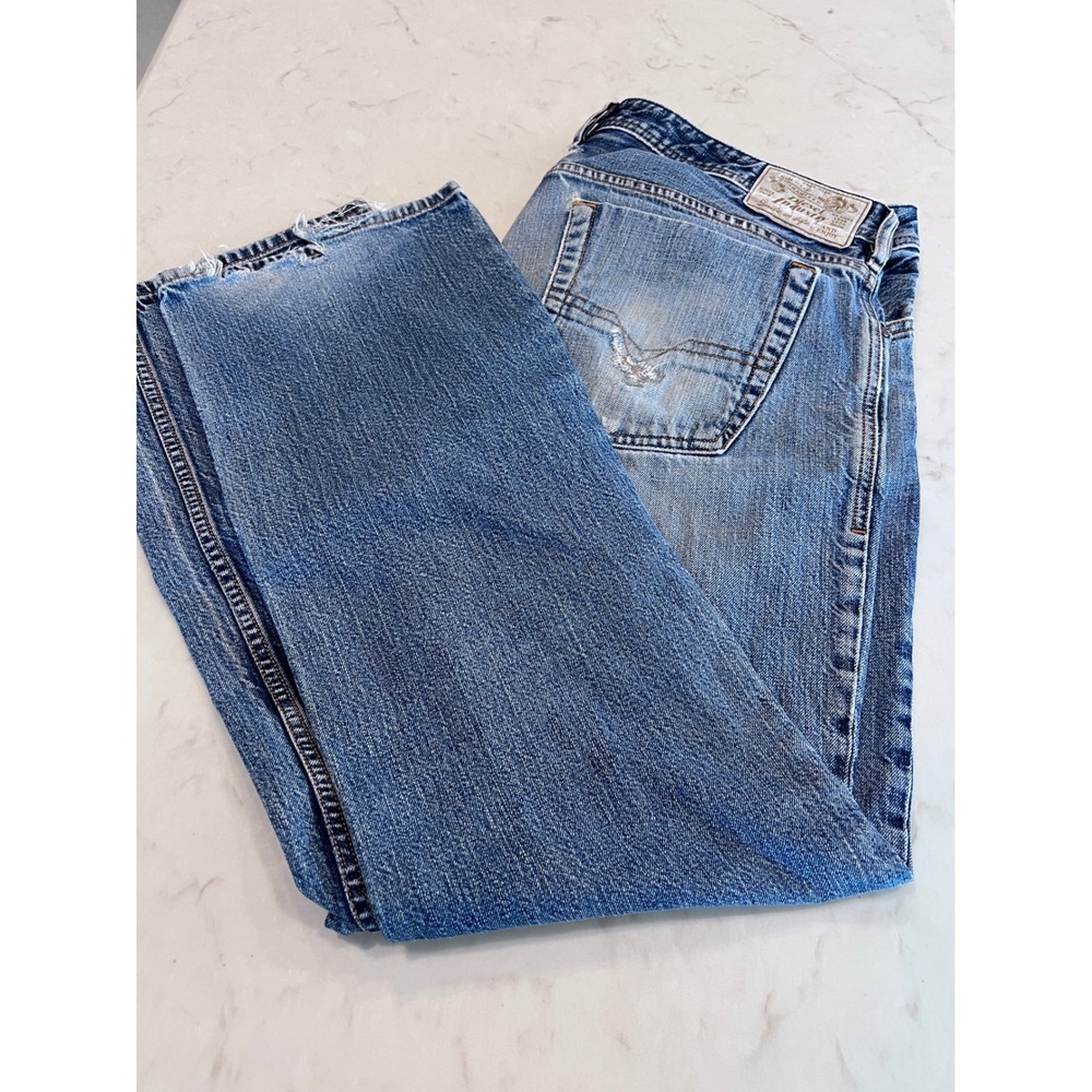 Diesel ZATINY Bootcut Jeans Mens Regular Button‎ Fly Distressed 36x32 - READ